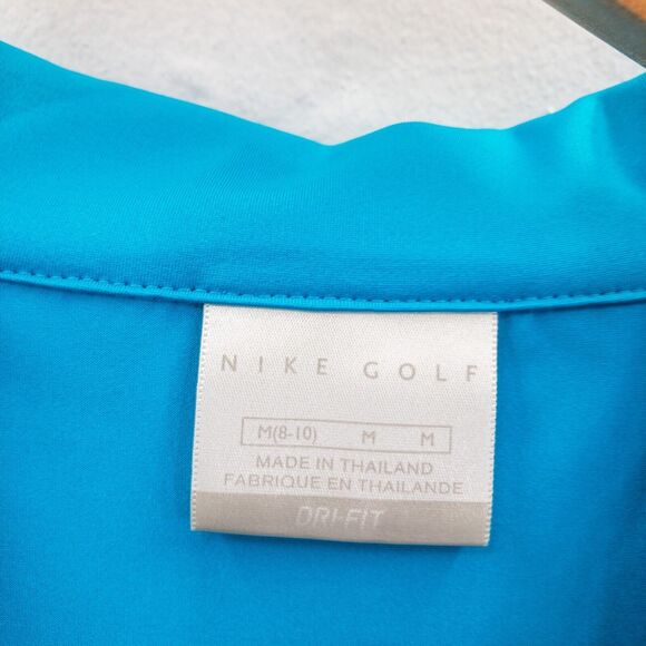 Nike Golf Dri Fit Short Sleeve Collared Active Top Blue Womens Size M 8-10 - Picture 7 of 10